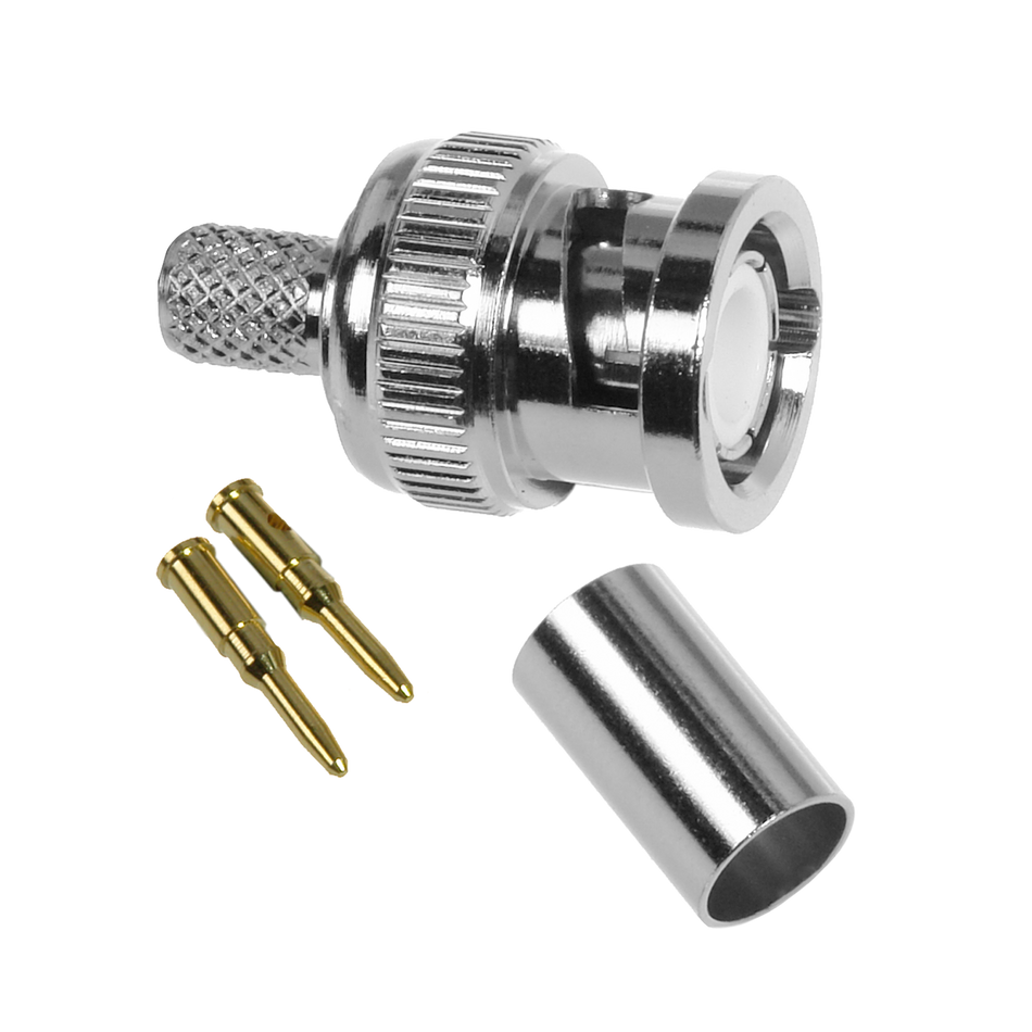 Digitek RG59 BNC Male Crimp Connector - 3 Piece