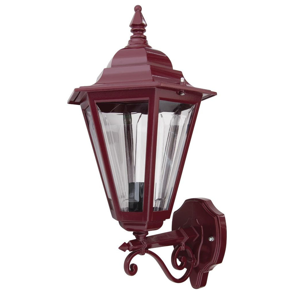 Turin Upward Wall Light Burgundy