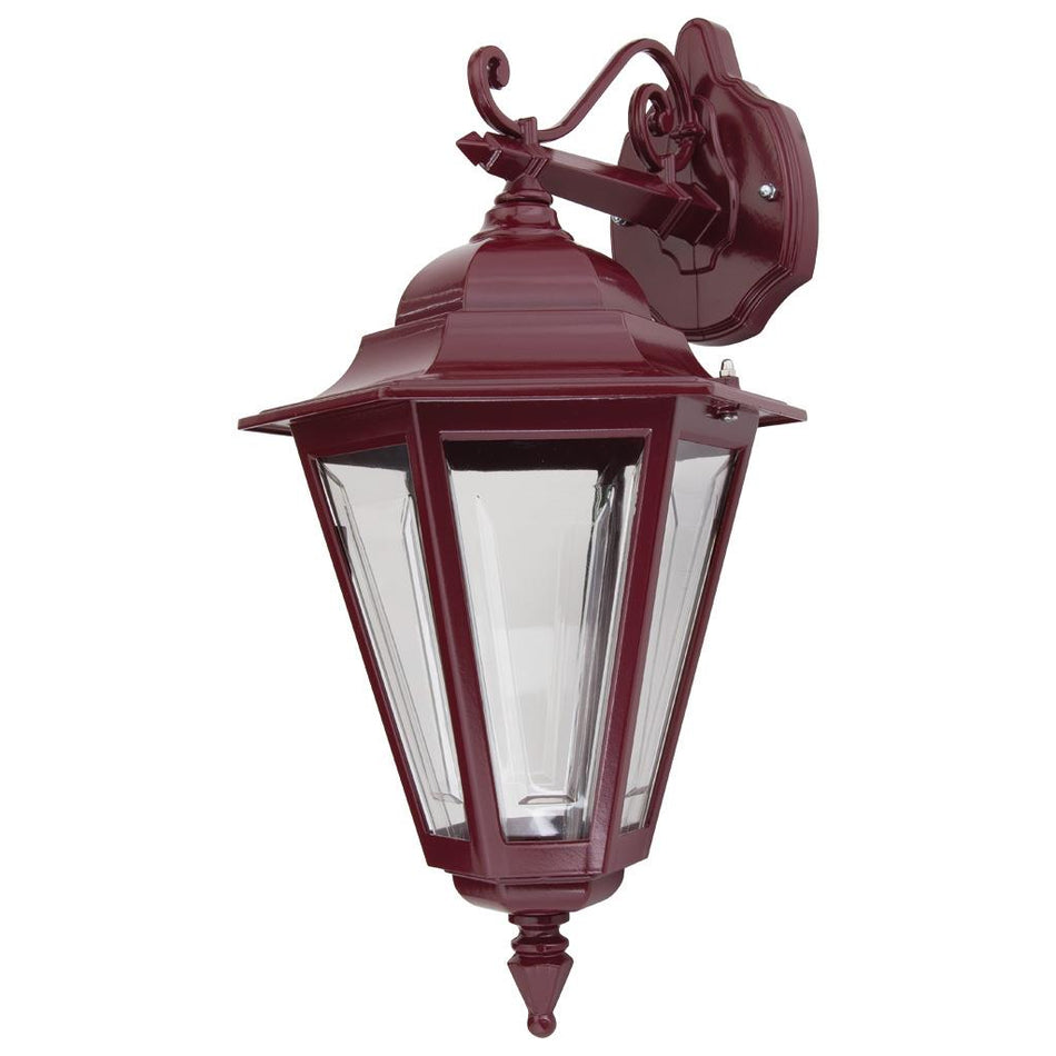 Turin Downward Wall Light Burgundy