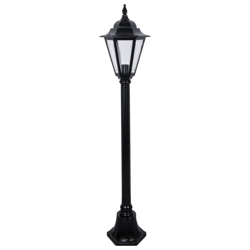 Turin Single Head Small Post Light Black