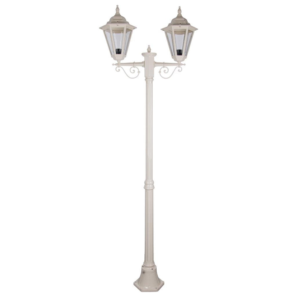 Turin Twin Head Medium Post Light Beige