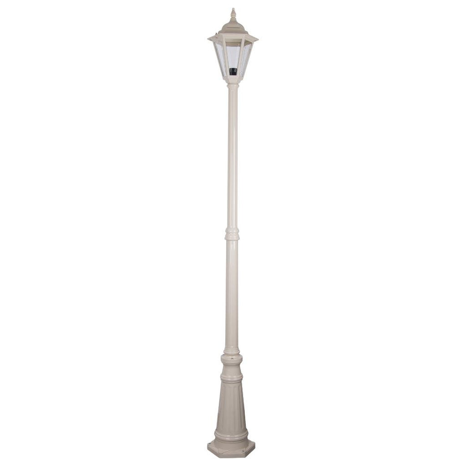 Turin Single Head Tall Post Light Beige