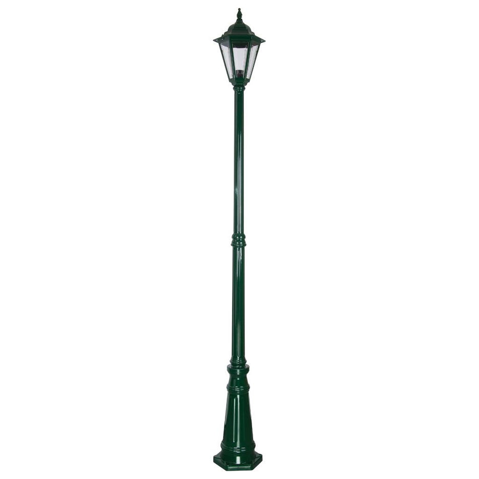 Turin Single Head Tall Post Light Green