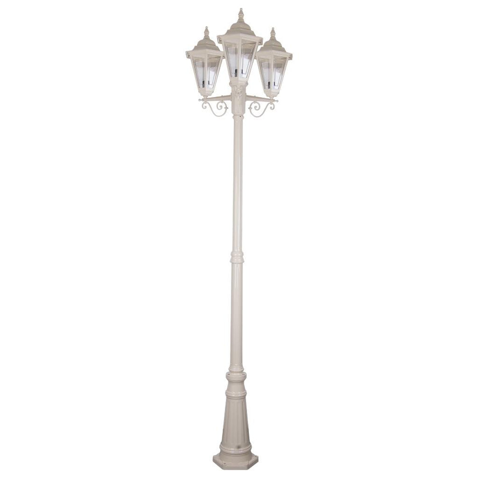 Turin Triple Head Tall Post Light Beige