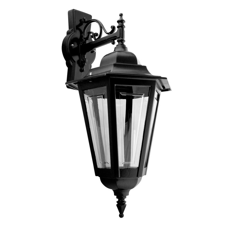 Turin Downward Wall Light Large Black