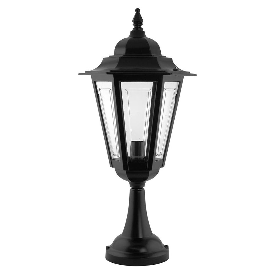 Turin Pillar Mount Light Large Black