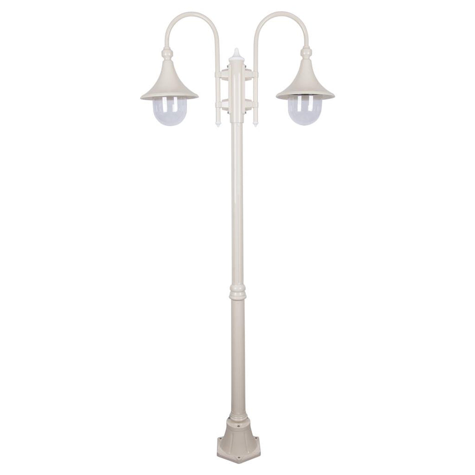 Monaco Twin Head Medium Post Light Beige