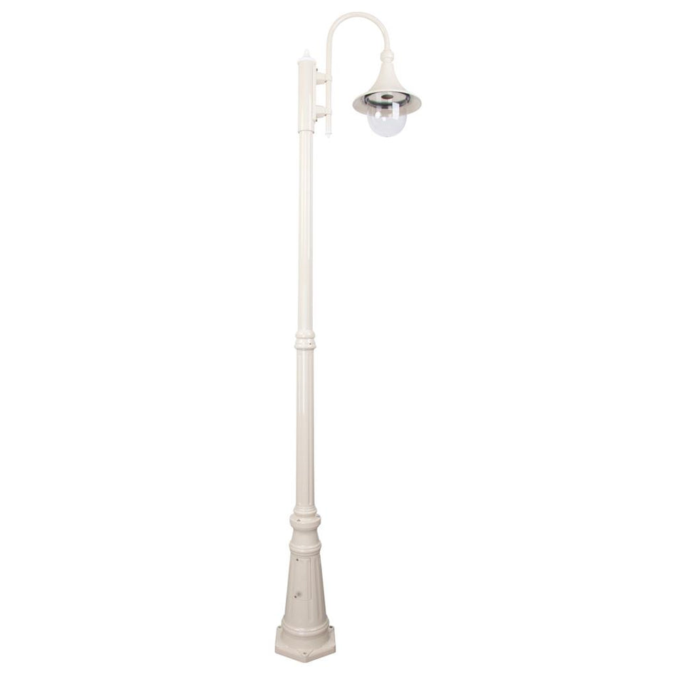Monaco Single Head Tall Post Light Beige