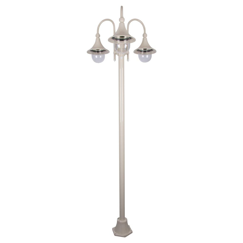 Monaco Triple Head Tall Plain Post Light Beige