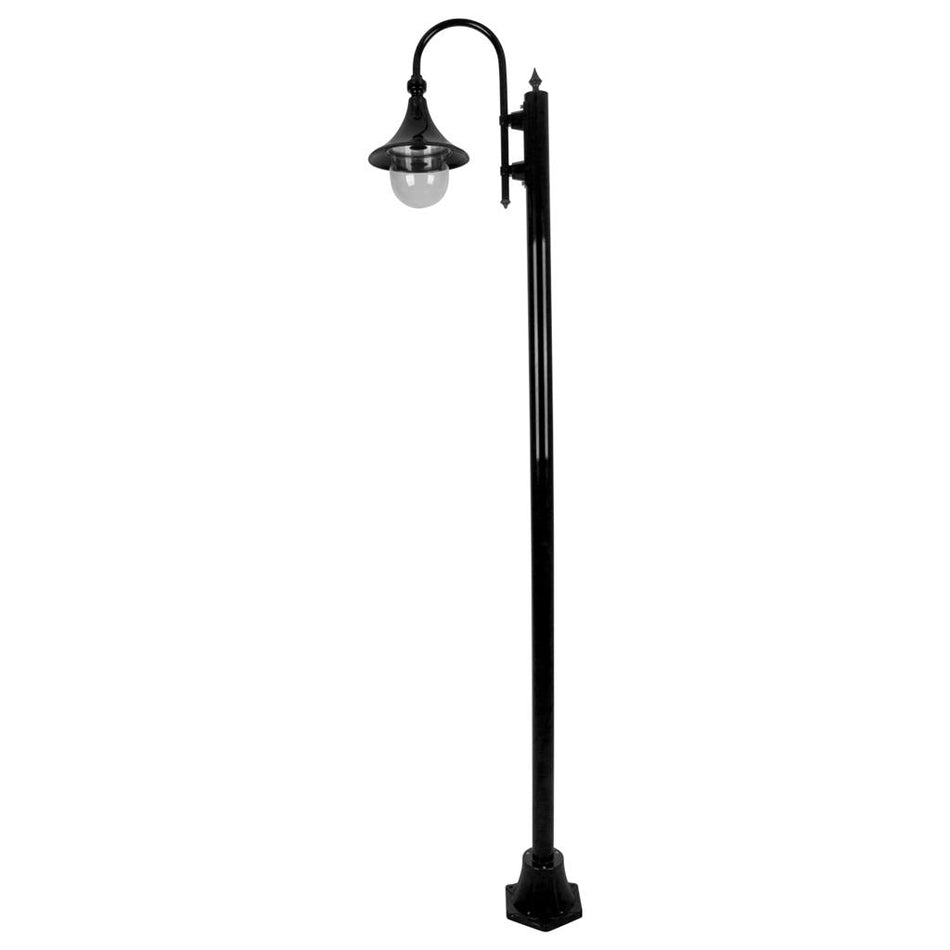 Monaco Single Head Plain Post Light Black