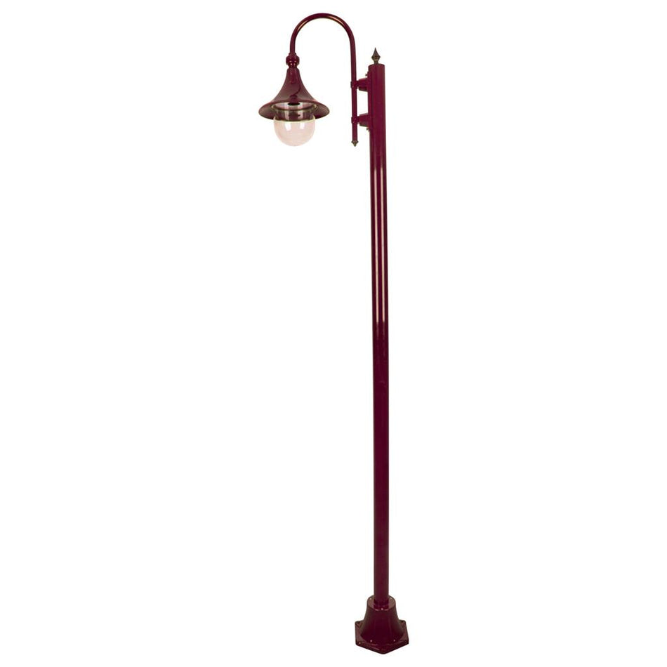 Monaco Single Head Plain Post Light Burgundy