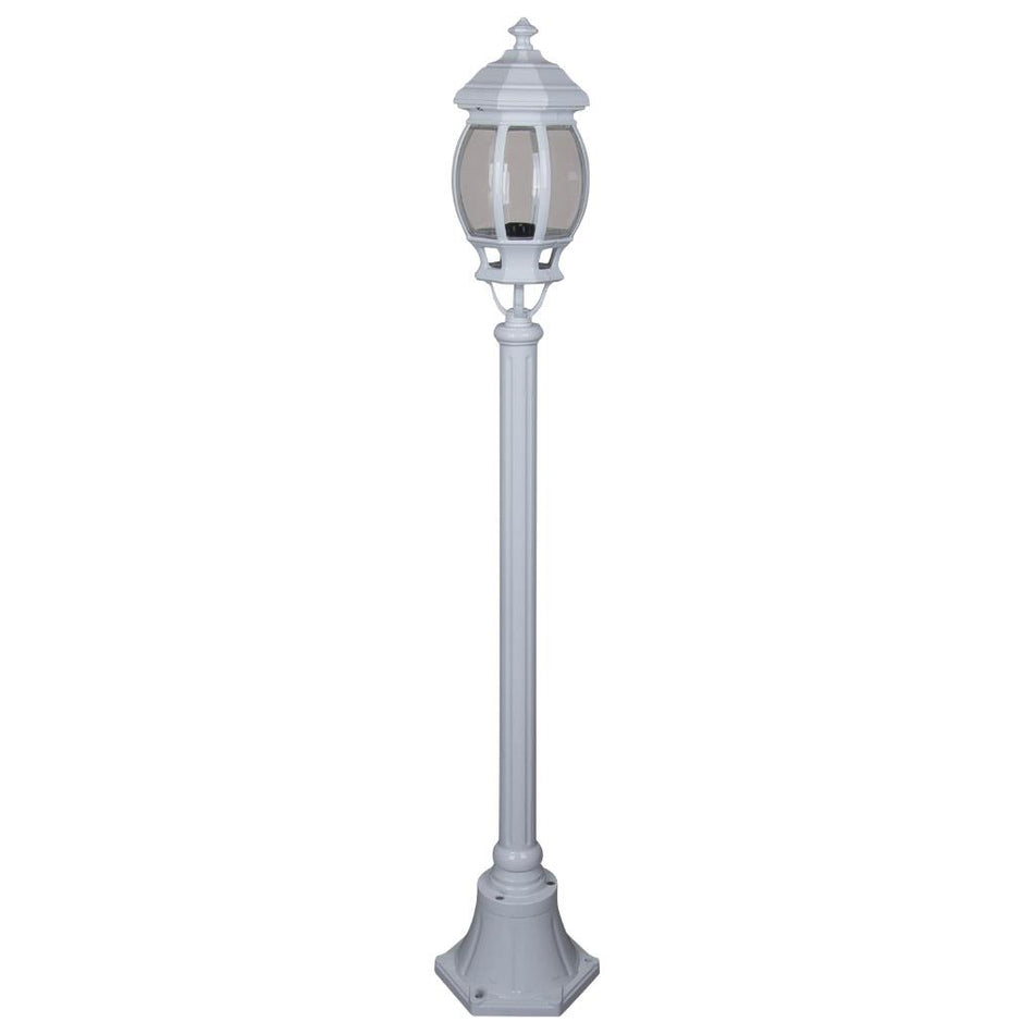 Vienna Single Head Short Post Light White