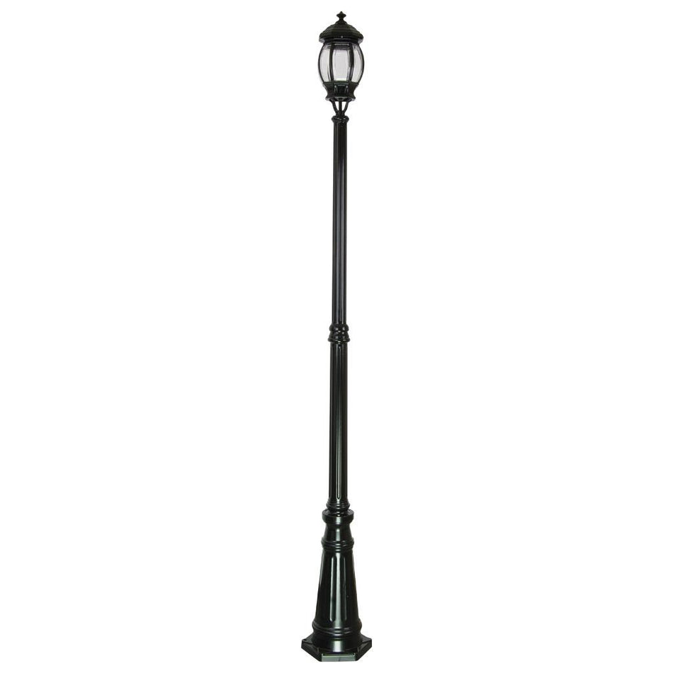 Vienna Single Head Tall Post Light Black