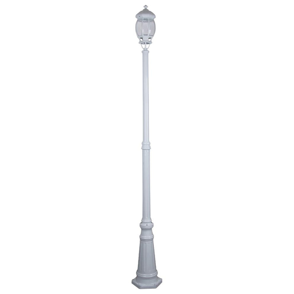 Vienna Single Head Tall Post Light White