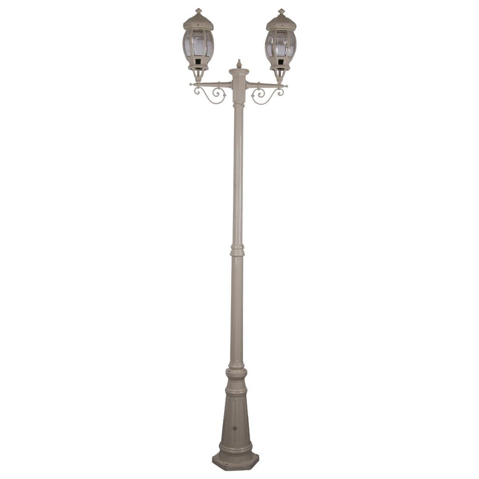 Vienna Twin Head Tall Post Light Beige