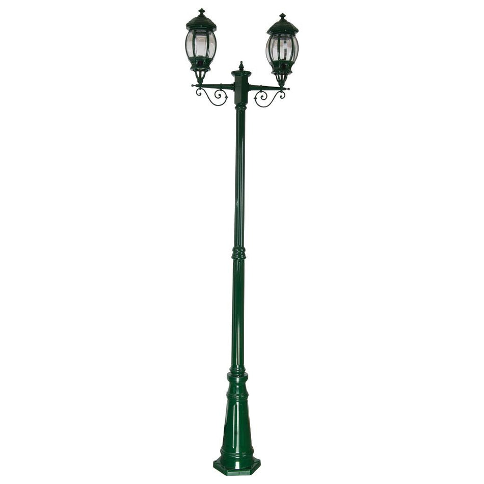 Vienna Twin Head Tall Post Light Green