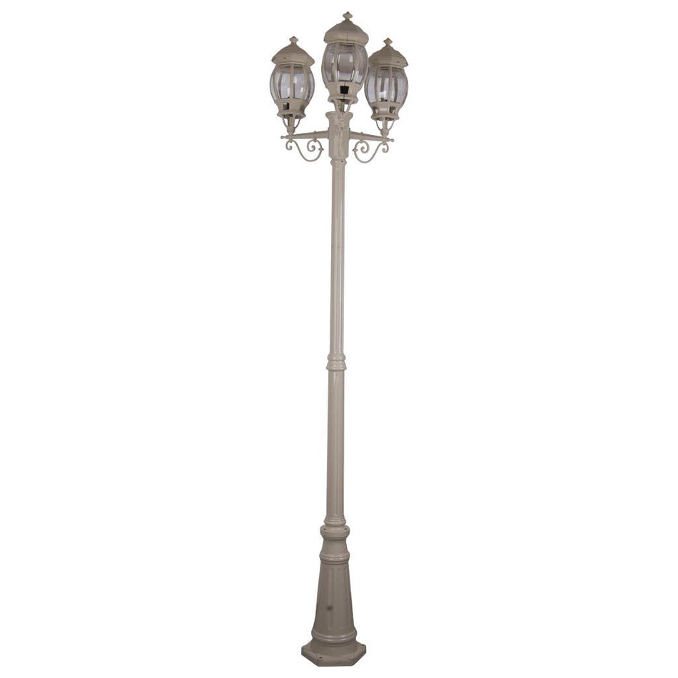 Vienna Triple Head Tall Post Light Beige