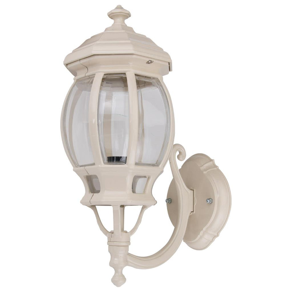 Vienna Curved Arm Upward Wall Light Beige