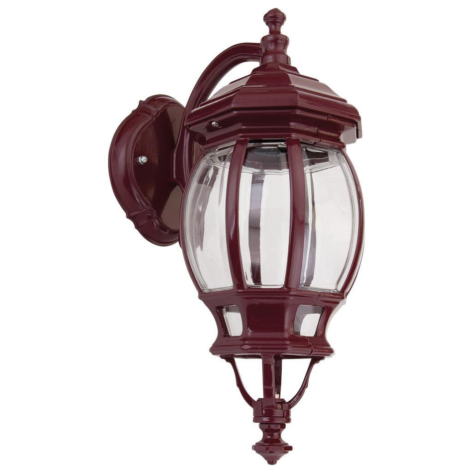 Vienna Curved Arm Downward Wall Light Burgundy