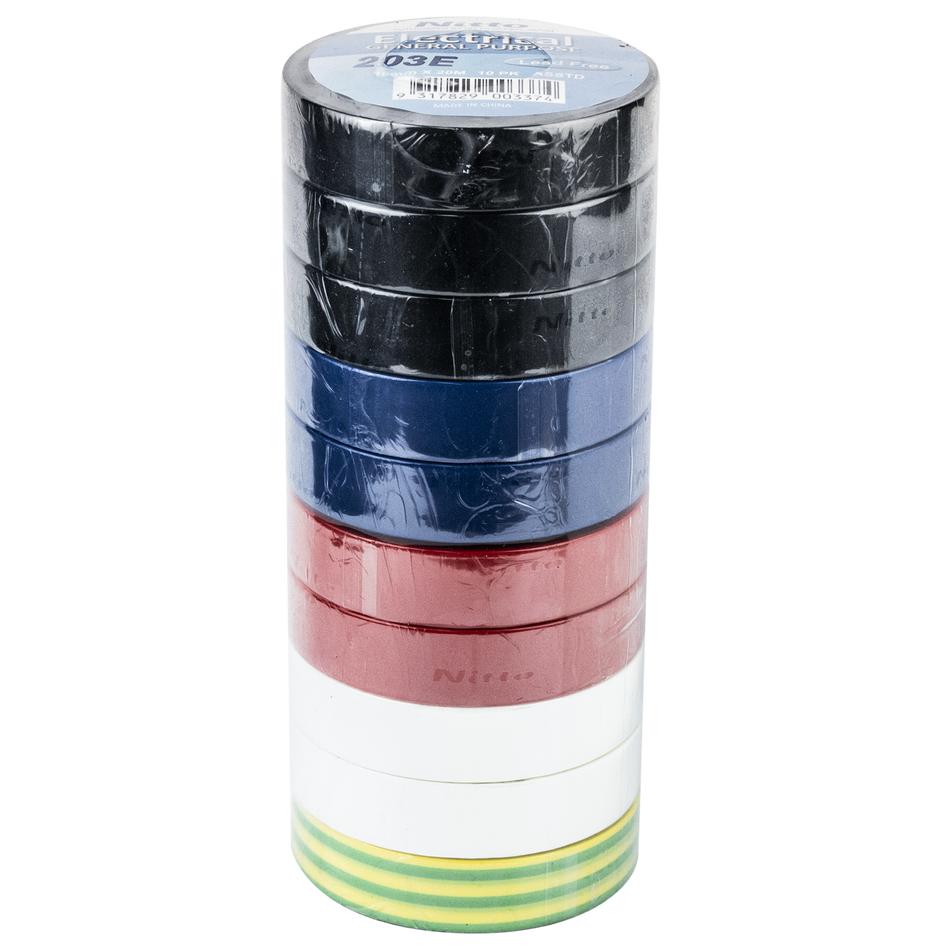 Nitto Denko NIT203RBOW 203E Insulation Tape - Rainbow