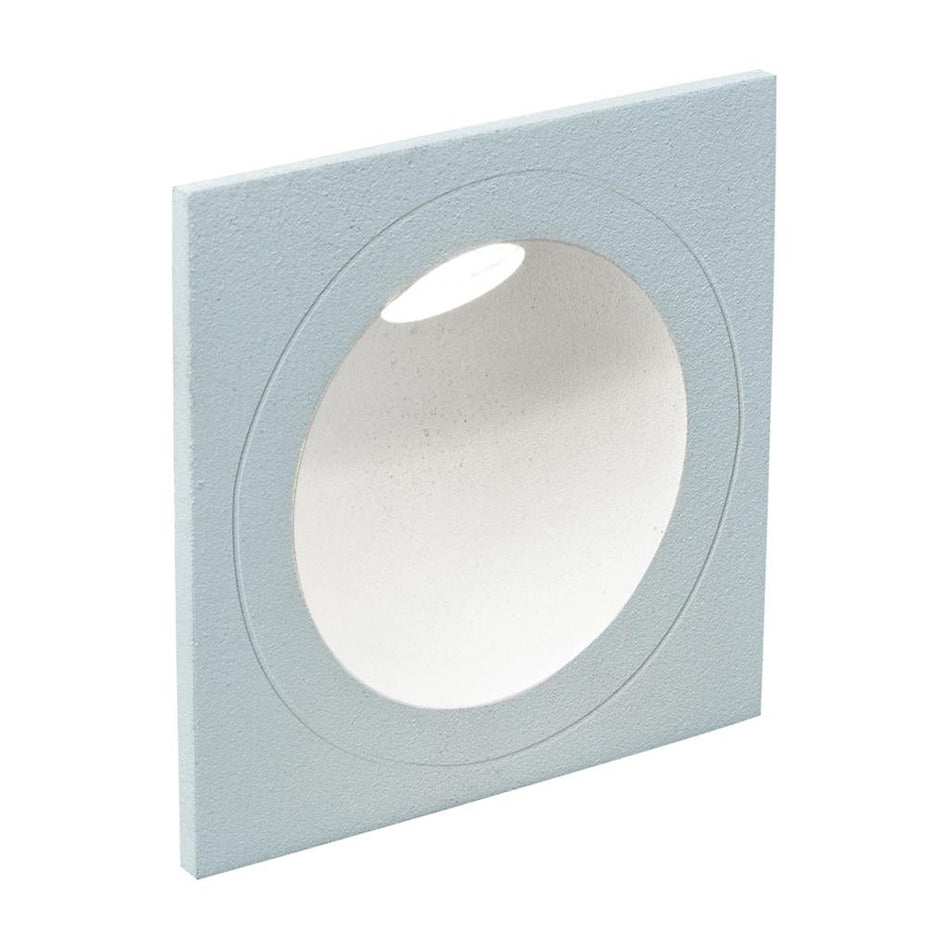 You Square 3 Watt 240V LED Recessed Step Light Aluminium / White