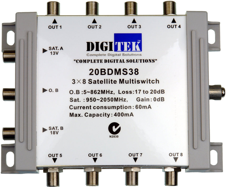 Digitek 3 Input 8 Way Multiswitch