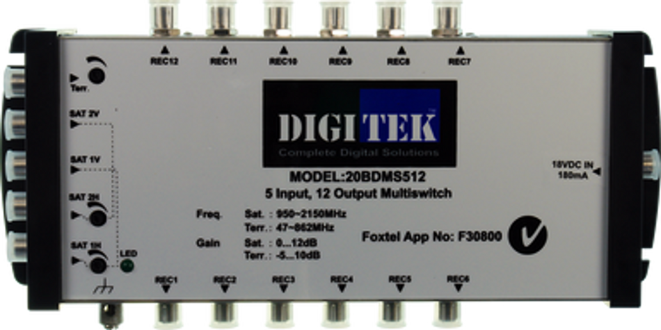 Digitek 5 Input 12 Output Multiswitch