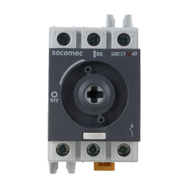 Socomec SLBM Load Break Switch Body, Base/DIN rail mount, 3P 40A***EMAIL/TEXT FOR PRICING***