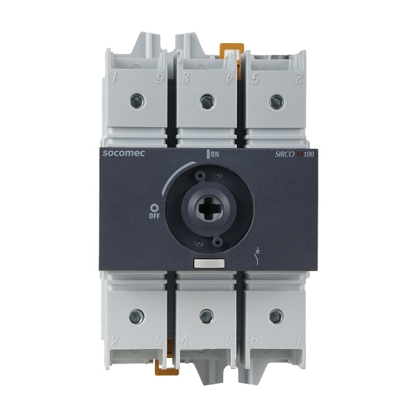 Socomec SLBM Load Break Switch Body, Base/DIN rail mount, 3P 100A***EMAIL/TEXT FOR PRICING***