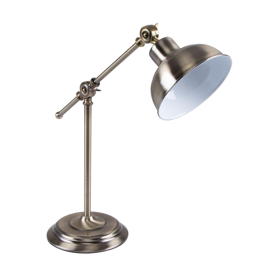 Tinley 1 Light Desk Lamp Antique Brass