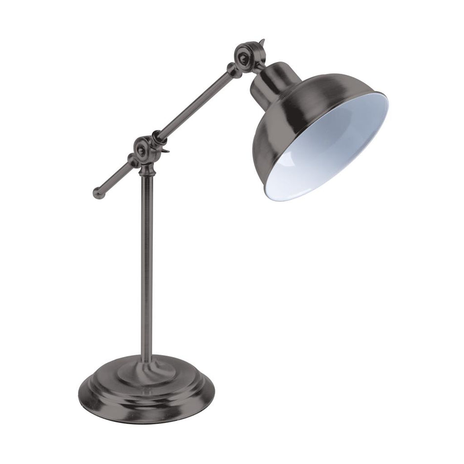 Tinley 1 Light Desk Lamp Antique Chrome