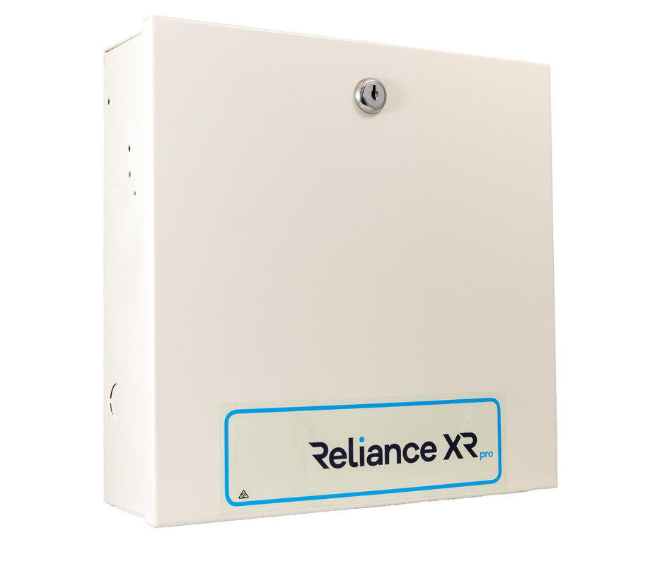 Reliance XRPRO 8-Zone alarm panel. PCB and Metal Housing only