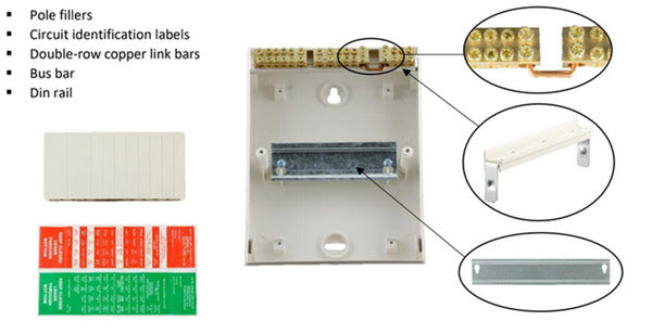 NLS 30256 |18 Pole Surface Mount Switch Board IP40