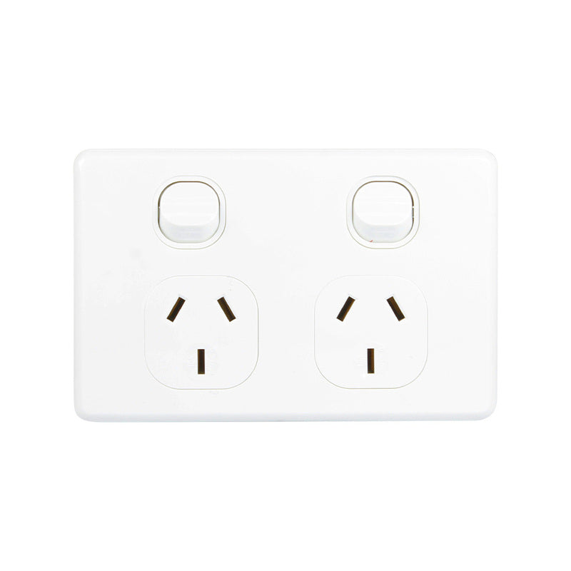 DZCPP2W | Double Power Point 10Amp 'Classic' Style | White