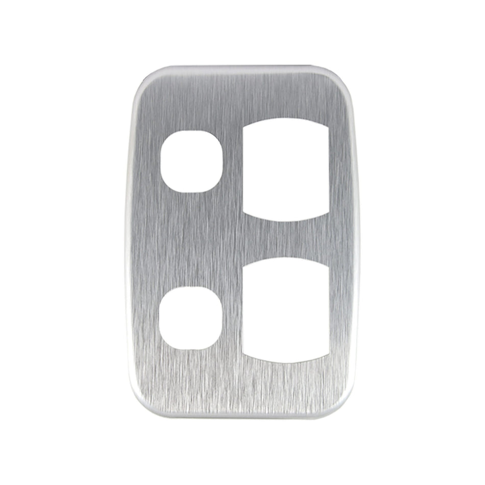 Aluminium Cover Plate Double GPO Vertical LUNA