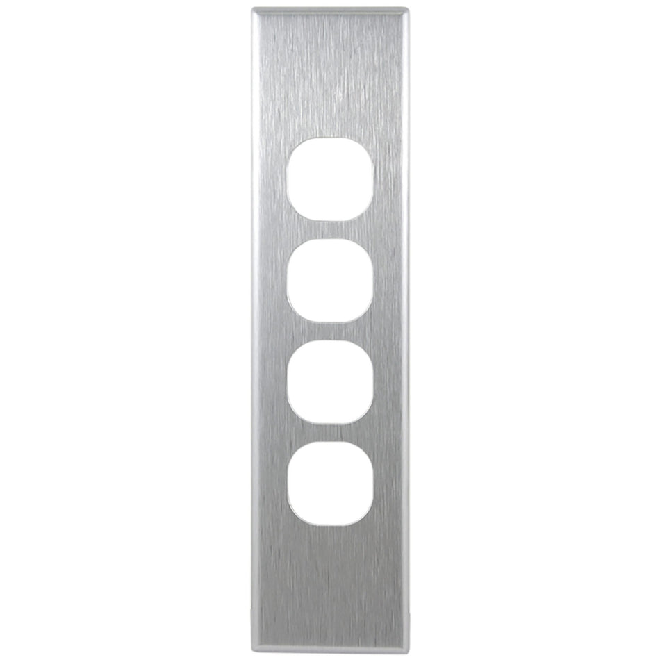 Metal Cover Plate 4 Gang Architrave