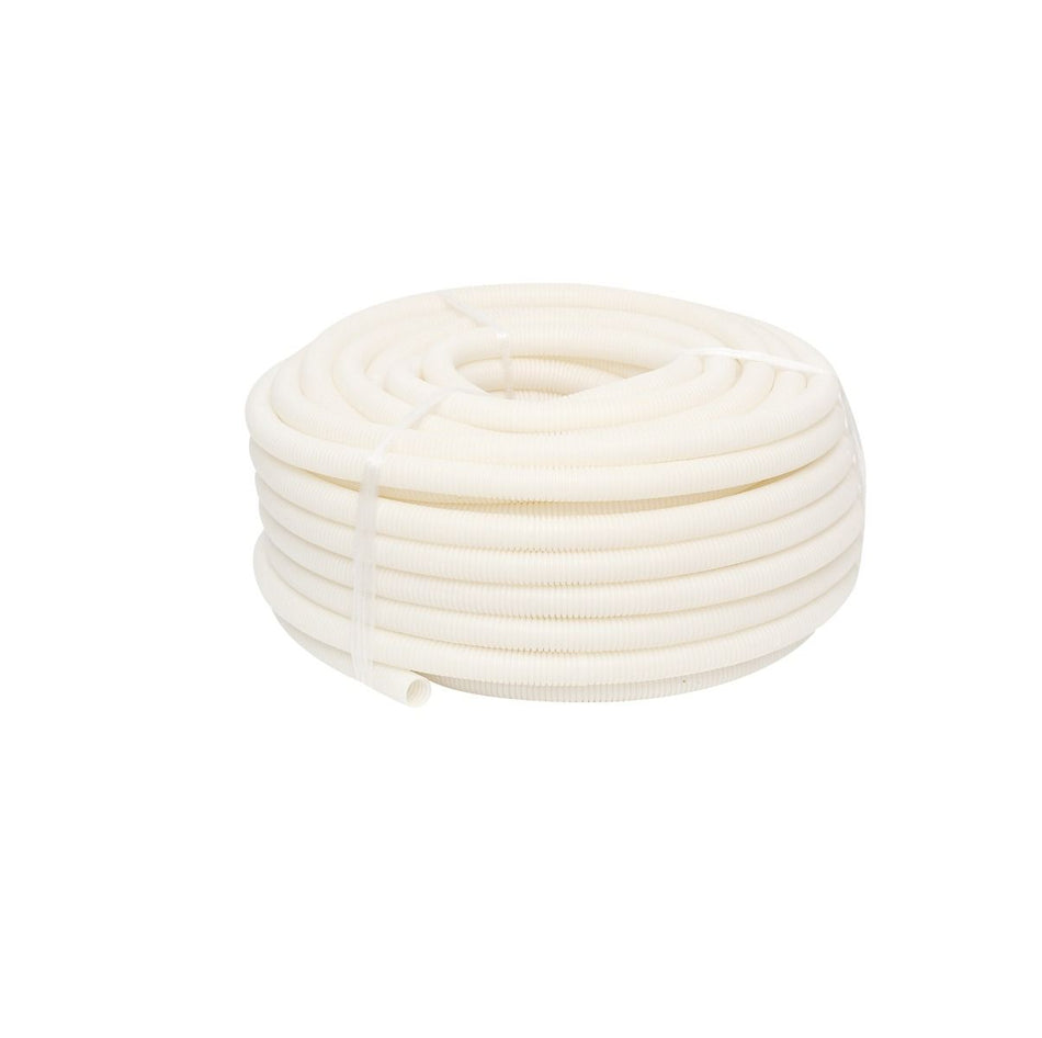 4C | 20mm Corrugated Conduit Medium Duty White 25 meter/roll