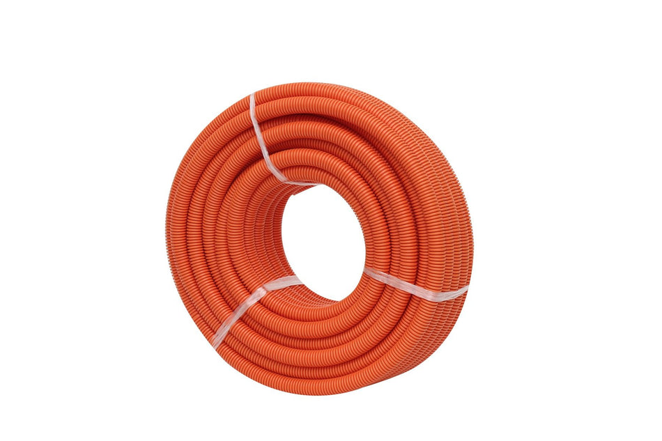 4C | 25mm Corrugated Conduit Heavy Duty Orange 25 meter/roll