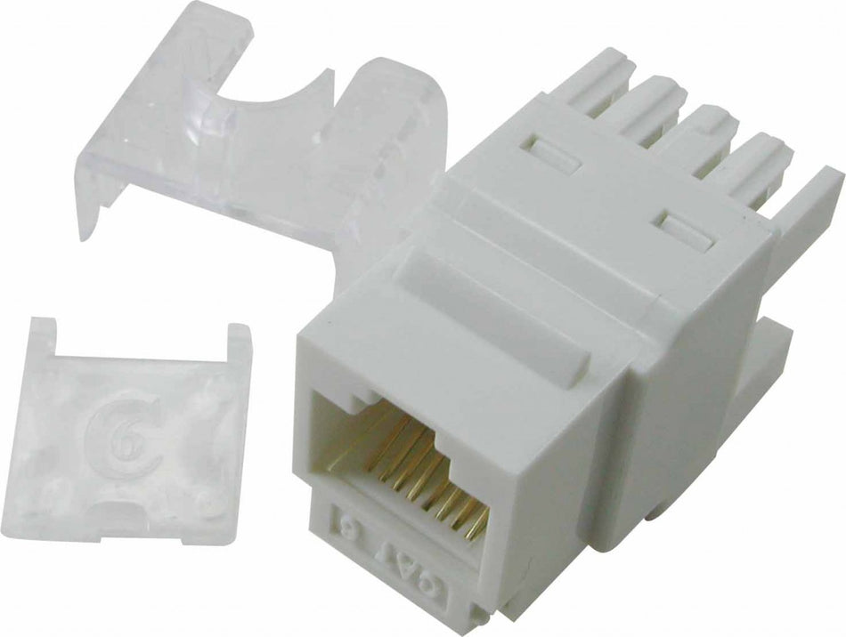 CAT6 RJ45 Keystone Jack | 10 Pack White