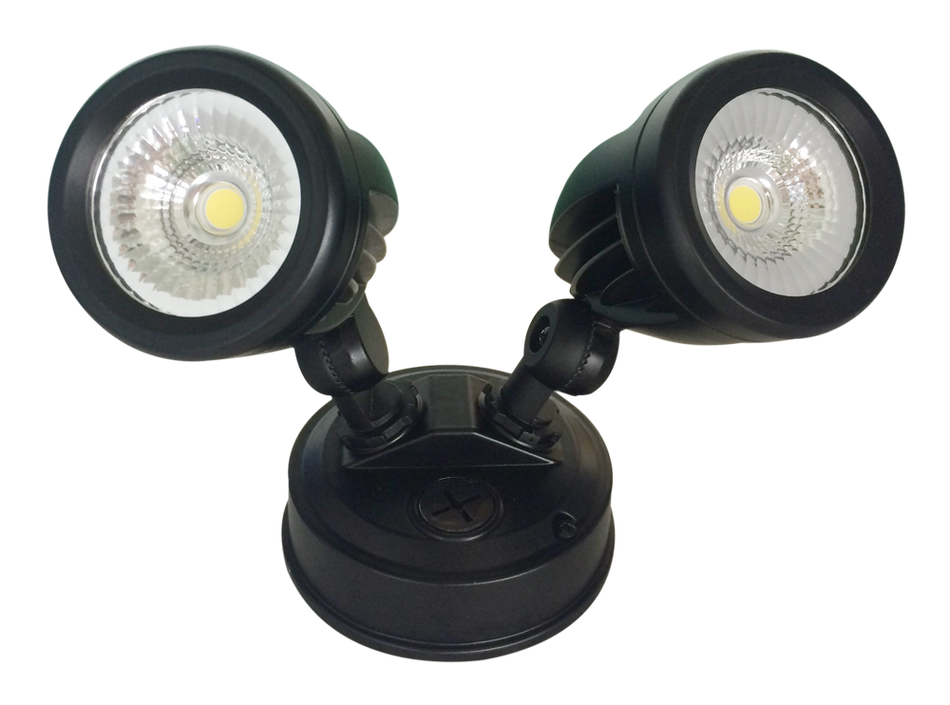 NLS 20415 | Twin Spot 30w LED No Sensor BLACK IP54 2700lm