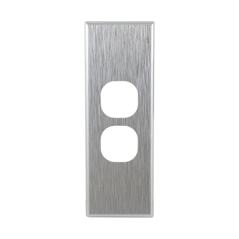 Metal Cover Plate 2 Gang Architrave