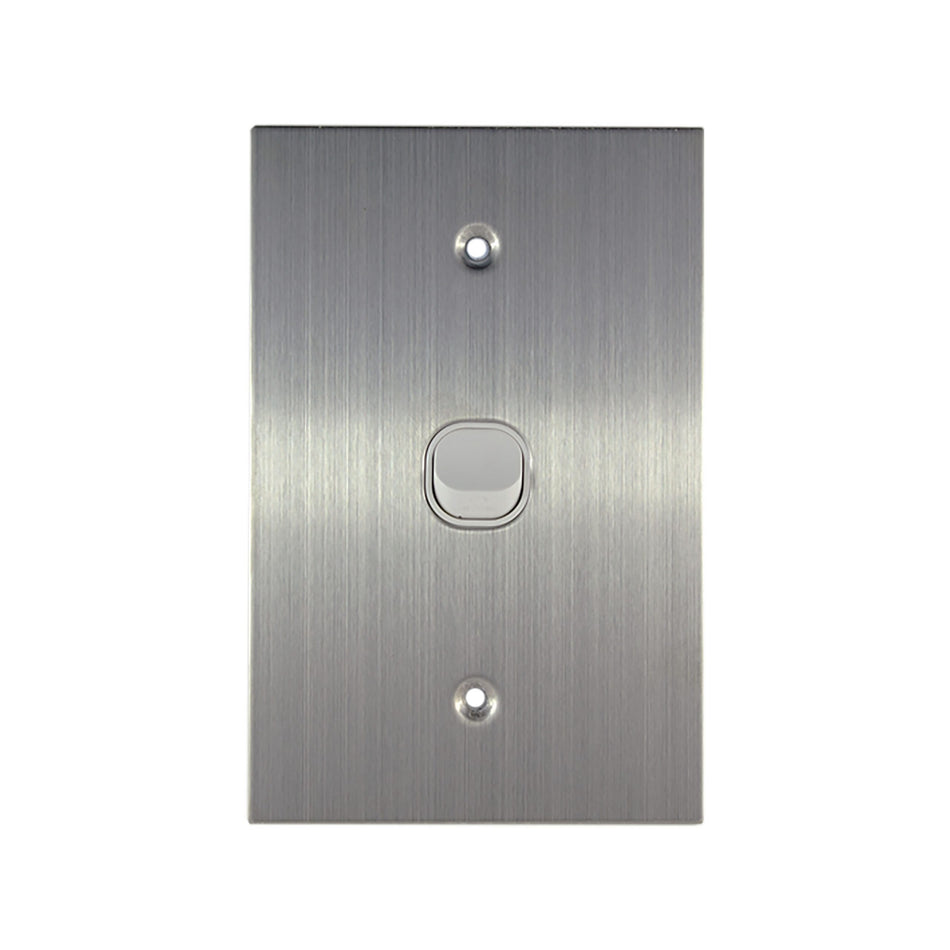 Stainless Steel Light Switch 1 Gang Vertical