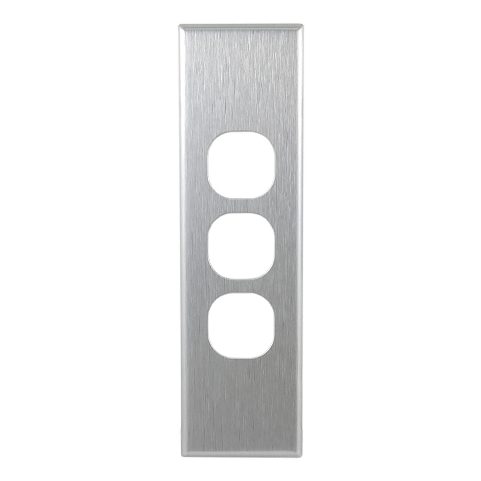 Metal Cover Plate 3 Gang Architrave