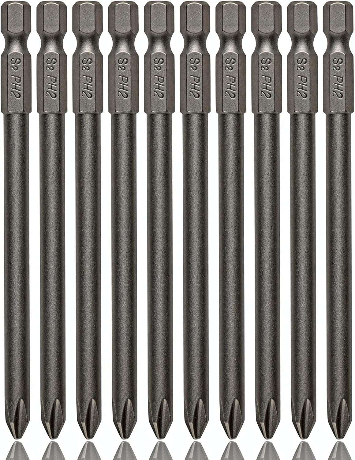 Phillips #2 Power Drive Bit - PH2 x 100mm - 10 Pack