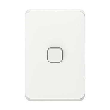 Clipsal Iconic 3041C-VW | 1 Gang Switch Plate Cover | Vivid White (SKIN ONLY)