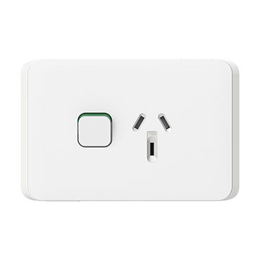 Clipsal Iconic 3015-VW | 10 AMP Single Power Point | Vivid White