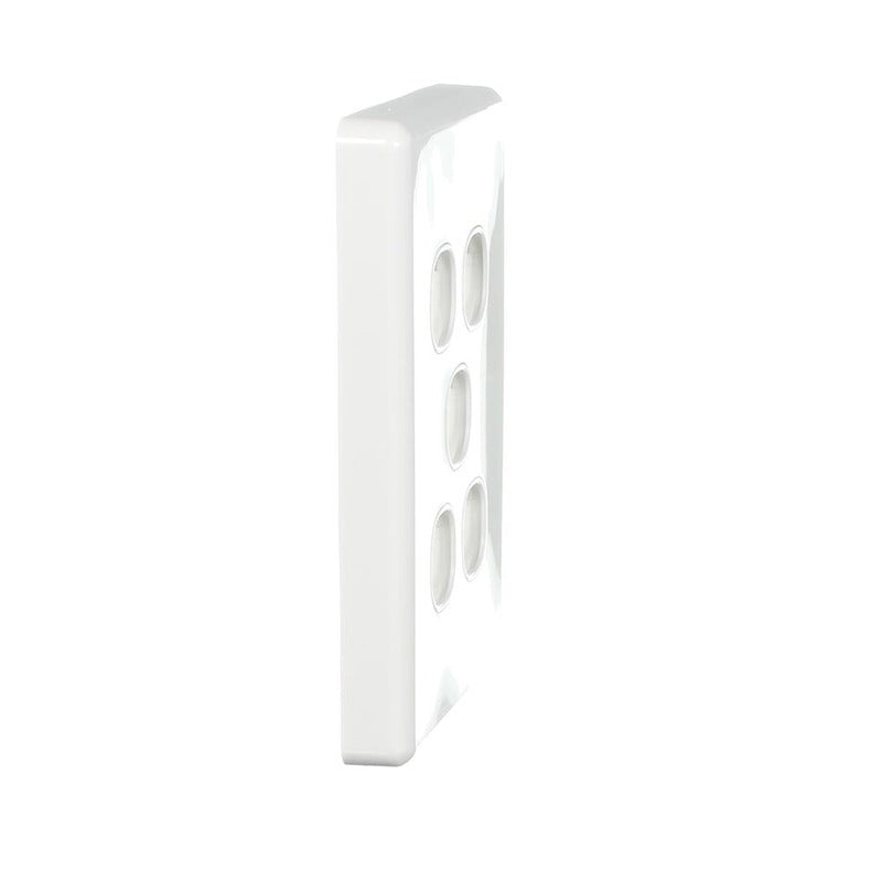 Clipsal Classic C2035VH-WE | 5 Gang Grid and Surround | White Electric