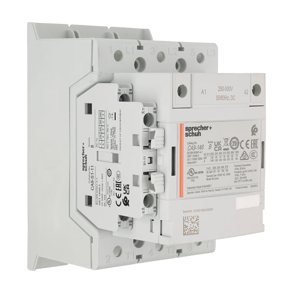 S&S CA9 Contactor 75kW 3Pole 250 to 500VAC and VDC Coil 1NO 1NC Contact Auxiliary***EMAIL/TEXT FOR PRICING***