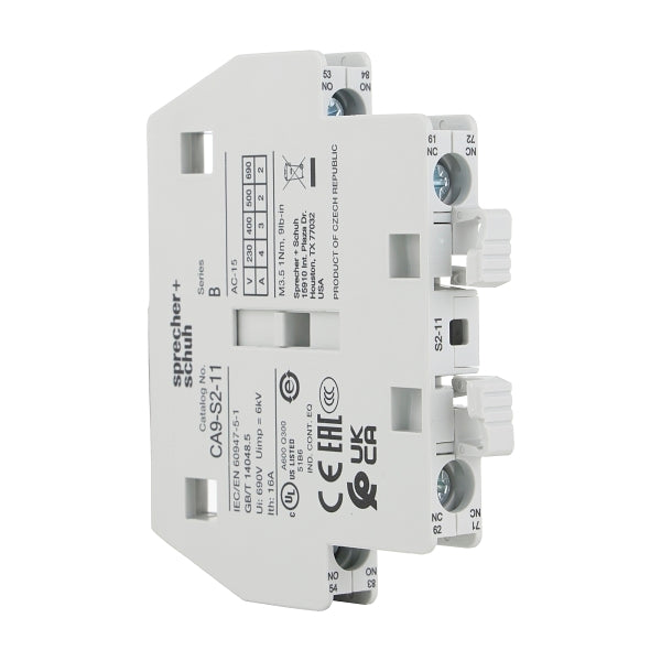 S&S CA9 Auxiliary Contact with 1NO Contact and 1NC Contact Outside Position for CA9 116 and 370***EMAIL/TEXT FOR PRICING***