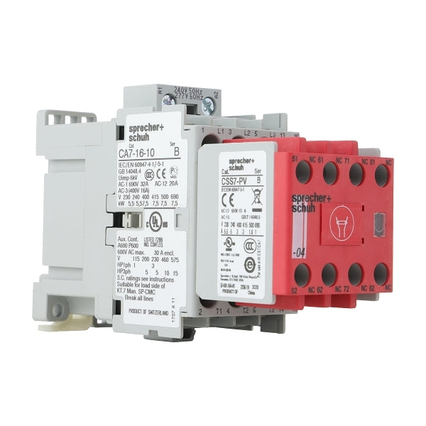 S&S CAS7 Safety Contactor 7.5kW 3Pole 240VAC Coil 1NO 4NC Contact Auxiliary***EMAIL/TEXT FOR PRICING***